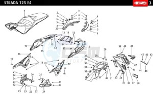 STRADA-125-EURO-4-BLACK drawing REAR PLASTICS - COVERS