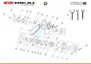 BYE-BIKE-RED 50 drawing TRANSMISSION