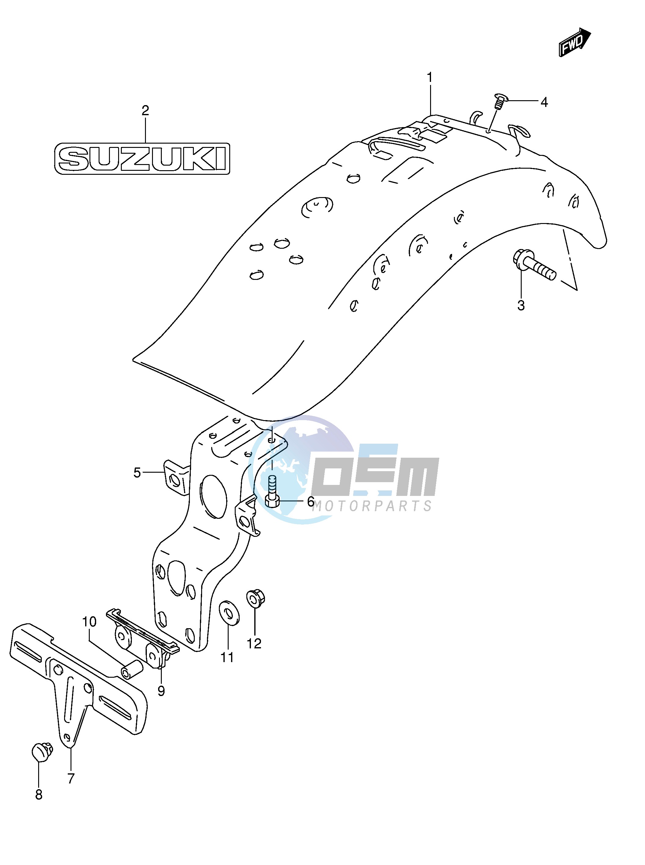 REAR FENDER (MODEL K5 K6 K7 K8)