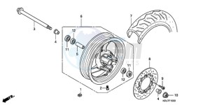 FES1259 UK - (E / MKH) drawing FRONT WHEEL (FES125)(FES150)