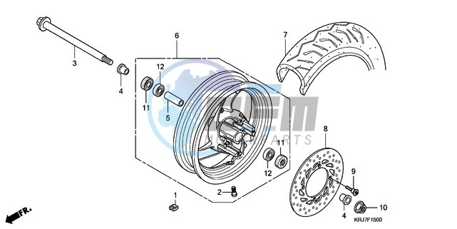 FRONT WHEEL (FES125)(FES150)