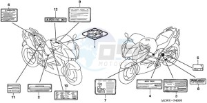 VFR800A9 UK - (E / ABS MME TWO) drawing CAUTION LABEL