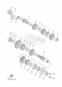 YB125 (2CSD) drawing TRANSMISSION