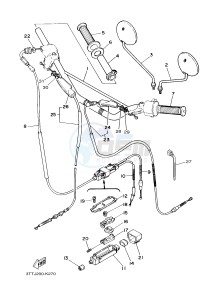 DT125 (3TTN) drawing M. STEERING HANDLE & CABLE