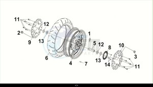 MAXSYM TL 508 (TL50W2-EU) (M2) drawing FR. WHEEL / MAXSYM TL 508 (TL50W2-EU) (M2)