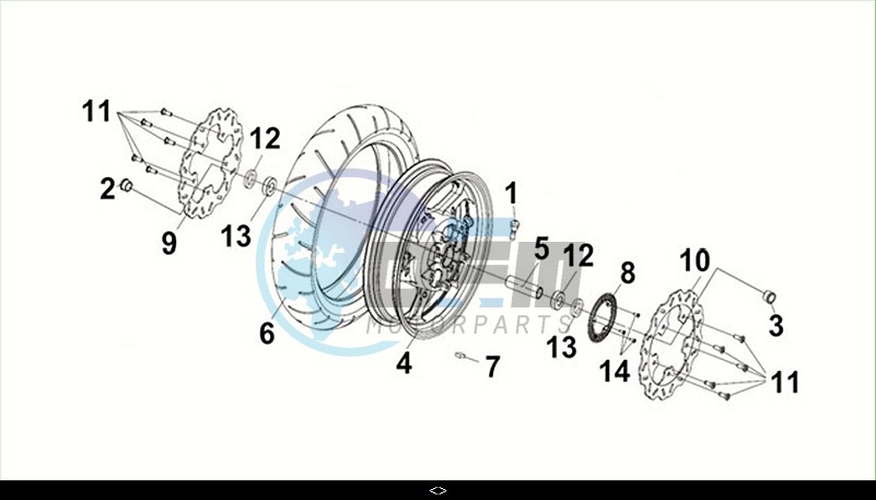 FR. WHEEL / MAXSYM TL 508 (TL50W2-EU) (M2)