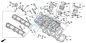 CBR1100XX SUPER BLACKBIRD drawing CYLINDER HEAD