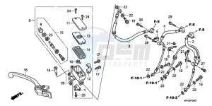 CB600FAA France - (F / ABS CMF) drawing FR. BRAKE MASTER CYLINDER (CB600FA/FA3)