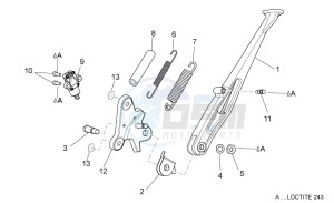 Dorsoduro 750 ABS USA-CND (NAFTA) (CND, USA) drawing Central stand