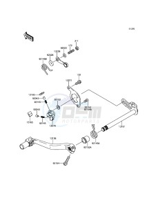 KLX450R KLX450AEF EU drawing Gear Change Mechanism