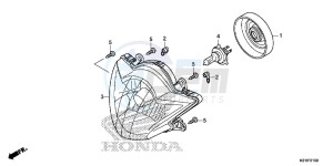 SH125ASE SH125AS UK - (E) drawing HEADLIGHT