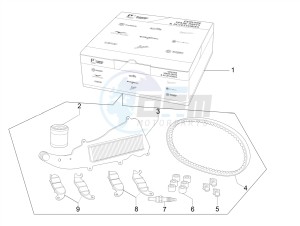 BEVERLY 300 IE ABS E4 (APAC) drawing Complete wear and maintenance kit