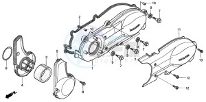 NSS250 drawing LEFT CRANKCASE COVER