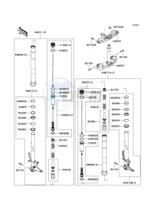 ZX 600 R [NINJA ZX-6R MONSTER ENERGY] (R9FA) R9F drawing FRONT FORK