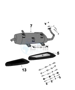 TWEET 125 C PRO drawing EXHAUST SYSTEM