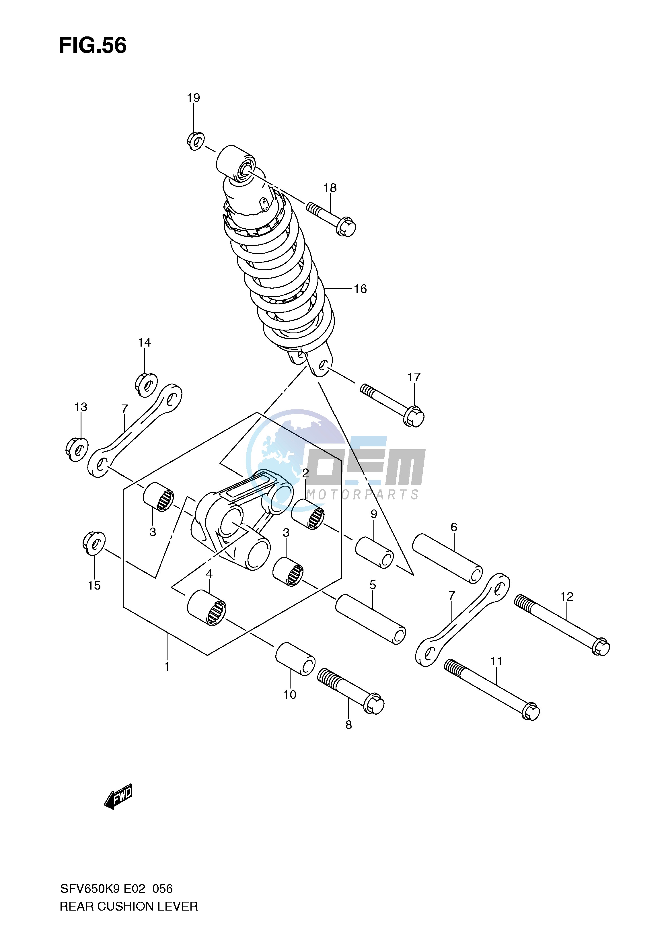 REAR CUSHION LEVER