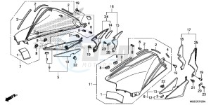 VFR1200FDF VFR1200F Dual Clutch E drawing TANK COVER