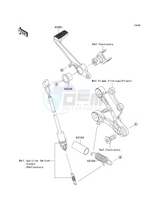 ZX 600 R [NINJA ZX-6R MONSTER ENERGY] (R9FA) R9FA drawing BRAKE PEDAL_TORQUE LINK