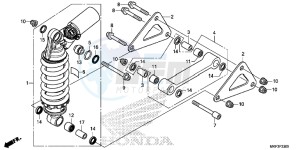 CBR1000RAH 2ED - (2ED) drawing REAR CUSHION (CBR1000RR/ RA)