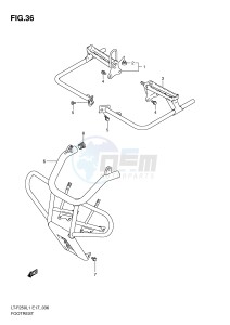 LT-F250 (E17) drawing FOOTREST (LT-F250L1 E17)