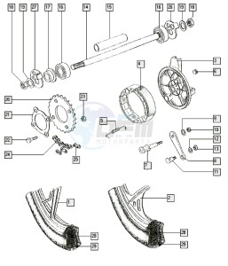 LUXE_25_Y-K2 50 Y-K2 drawing Rear wheel-alu