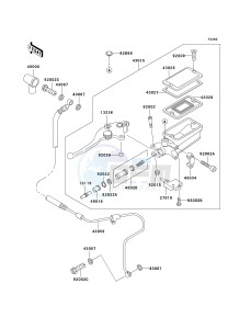 ZX 1100 D [NINJA ZX-11] (D4-D6) [NINJA ZX-11] drawing CLUTCH MASTER CYLINDER