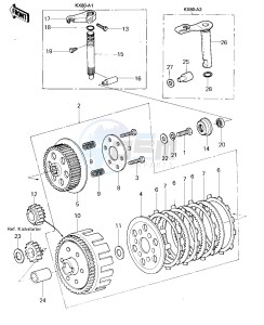 KX 80 A [KX80] (A1-A2) [KX80] drawing CLUTCH