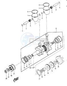 JS 440 A [JS440] (A9-A10) [JS440] drawing CRANKSHAFT_PISTONS -- 84-86 JS440-A8_A9_A10- -