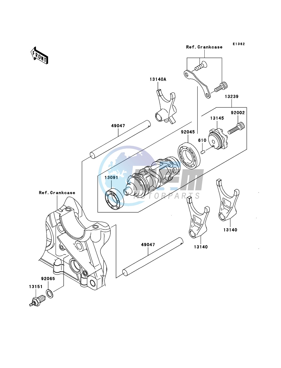 Gear Change Drum/Shift Fork(s)