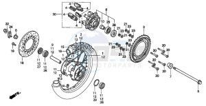 SLR650 drawing REAR WHEEL