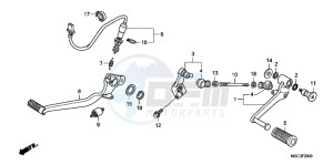 CB1100AD CB1100 ABS UK - (E) drawing PEDAL