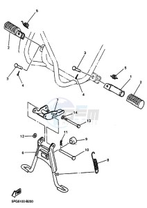 PW50 (2SAH) drawing STAND & FOOTREST