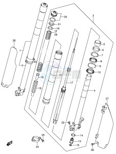 RM250 (E3-E28) drawing FRONT DAMPER (MODEL K2)