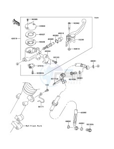 W800 EJ800ACF GB XX (EU ME A(FRICA) drawing Front Master Cylinder