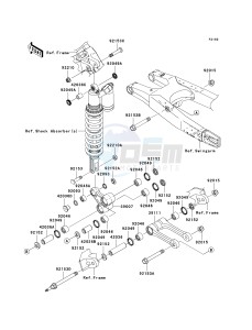 KX 450 D [KX450F] (D7F) D7F drawing REAR SUSPENSION