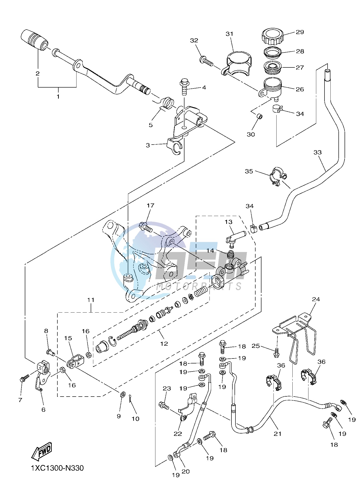 REAR MASTER CYLINDER