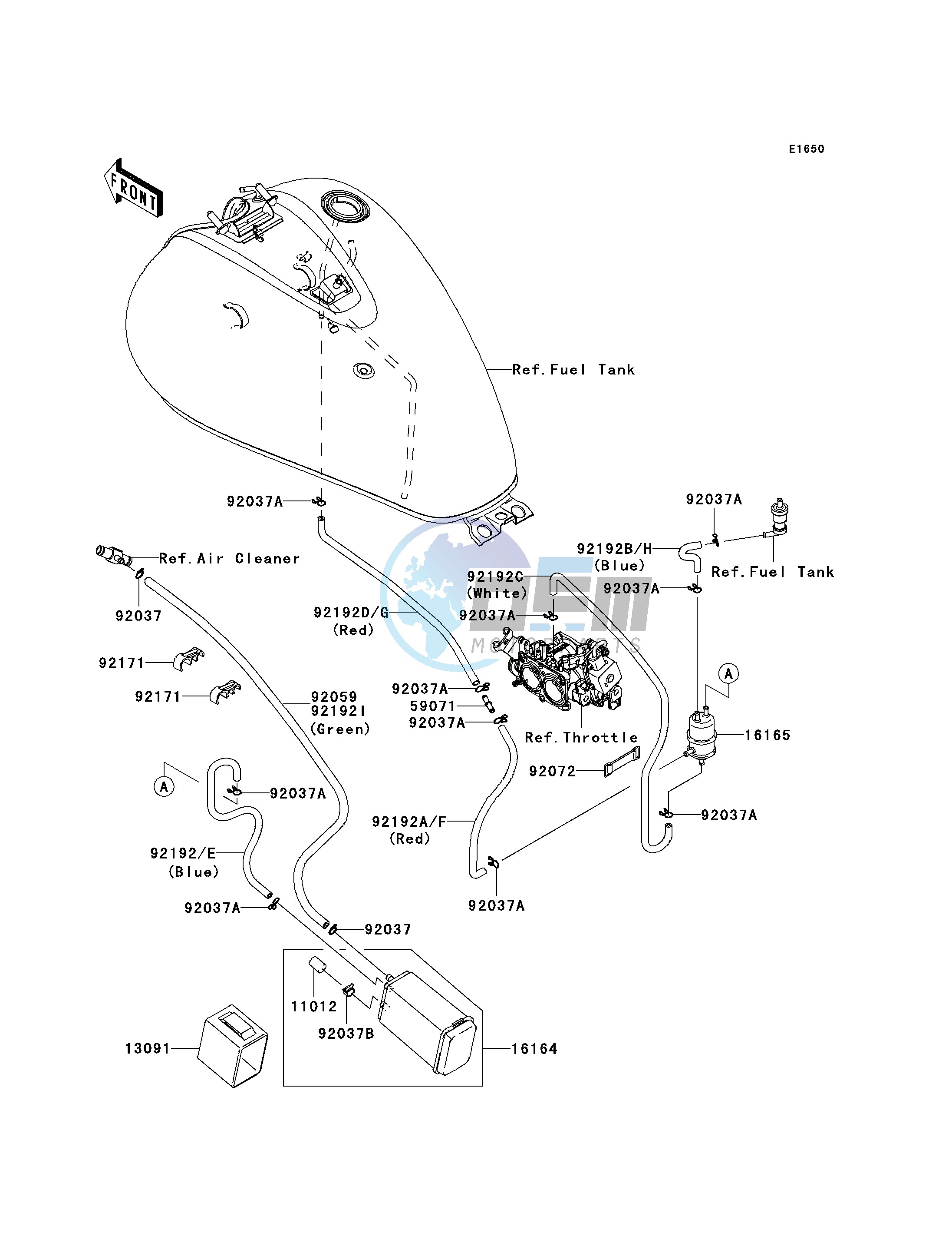 FUEL EVAPORATIVE SYSTEM-- CA- -