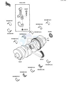 ZX 750 F [NINJA 750R] (F1-F3) [NINJA 750R] drawing CRANKSHAFT