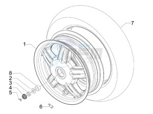 S 150 4T 2V ie E3 College drawing Rear Wheel