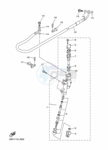 WR250F (BAK9) drawing REAR MASTER CYLINDER