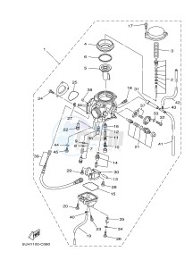 YFM350A YFM35GTXH GRIZZLY 350 2WD (B149) drawing CARBURETOR