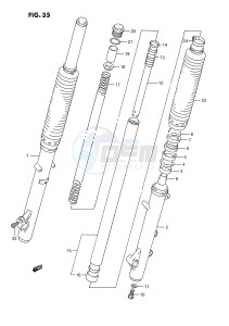 DR650 (E4) drawing FRONT FORK