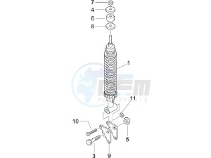 LX 150 4T ie E3 Vietnam drawing Rear suspension - Shock absorber - s