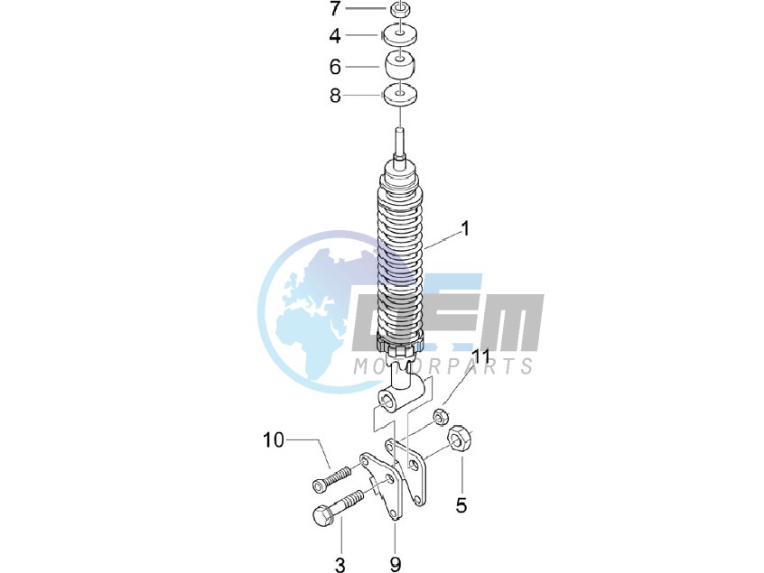 Rear suspension - Shock absorber - s