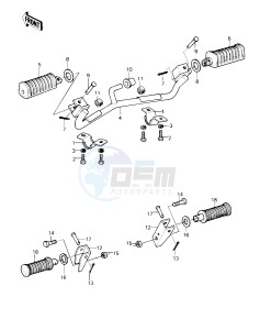 KZ 250 D [KZ250] (D1) [KZ250] drawing FOOTRESTS -- 80 D1- -