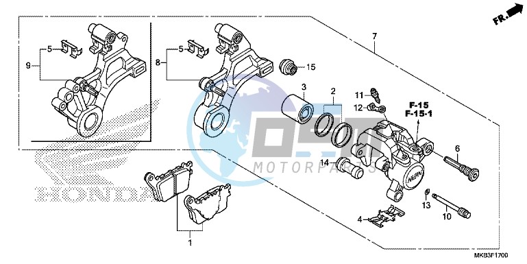 REAR BRAKE CALIPER