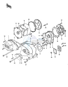 KZ 900 A (A4-A5) drawing ENGINE COVERS