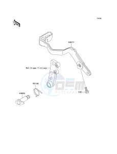 KL 650 A [KLR650] (A15-A19) [KLR650] drawing BRAKE PEDAL