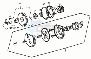 XS 125 drawing OILPUMP / OIL FILTER