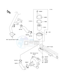 KAF 950 G [MULE 4010 TRANS4X4 DIESEL] (G9F-GAF) GAF drawing AIR CLEANER-BELT CONVERTER